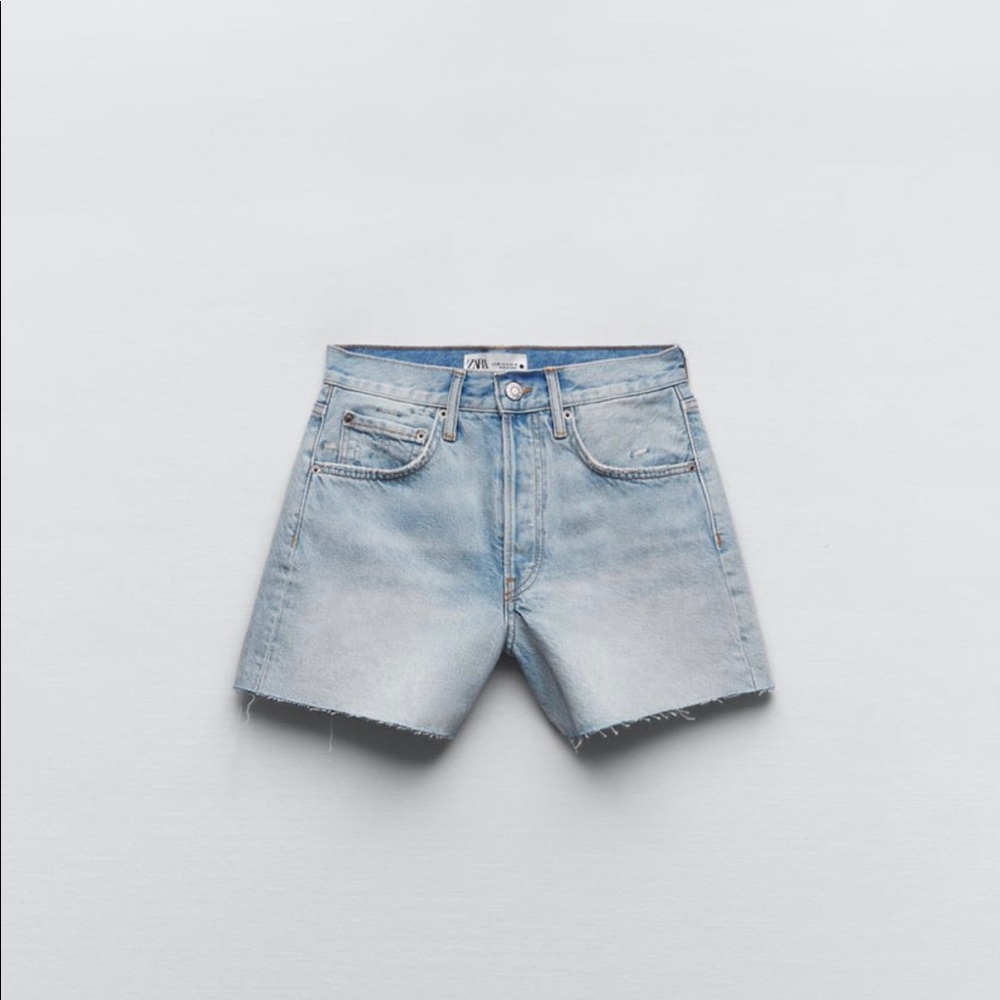 Zara relaxed jean shorts